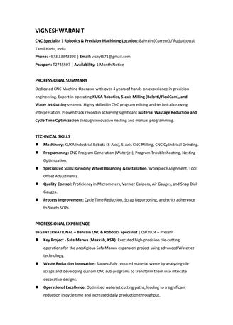 Manama, Job Seekers, Cnc Grinding Machine Operator