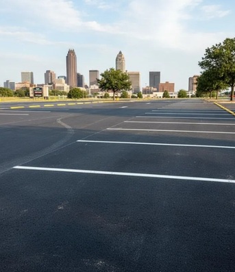 New York, Construction, Parking Lot Striping Of Omaha