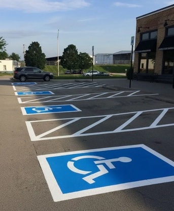 New York, Construction, Parking Lot Striping Of Omaha
