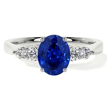 New York, Jewelry, USD 3271,  Natural Blue Sapphire Affordable Engagement Ring (1.26cttw) - AAAA Quality