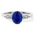 USD 3271,  Natural Blue Sapphire Affordable Engagement Ring (1.26cttw) - AAAA Quality