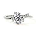 USD 1356,  Classic GemsNY Two Tone Ring Setting With Side Round Diamonds