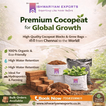 Chennai, Farm/Garden, Export Quality Cocopeat Blocks For Healthy Root Growth & Higher Yield