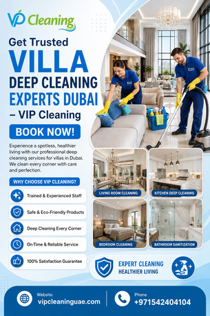 Dubai, Cleaning, Professional Villa Deep Cleaning Services In Dubai - Call VIP Cleaning Now!