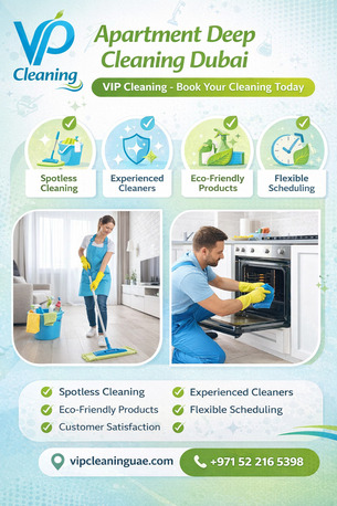 Dubai, Cleaning, Apartment Deep Cleaning Services Dubai - Call VIP Cleaning Now!