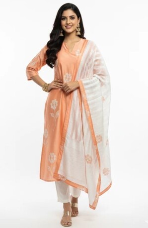 New Delhi, Clothing & Accessories, INR 2199,  Buy Stylish Co-Ord Sets For Women Online In India | Peach Floral Rs. 2199