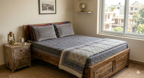 Mumbai, Household Items, INR 1499,  Double Bedsheets &ndash; Premium Cotton Prints For Every Bedroom | Theindiglobal