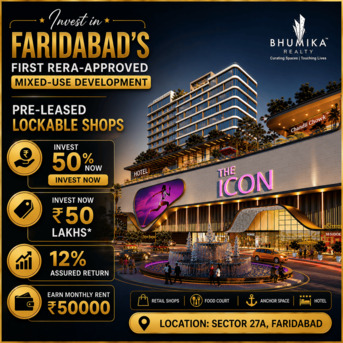 Faridabad, Shops, INR 6000000,  300 Sq. Feet,  Bhumika The Icon &ndash; Premium Commercial Investment Opportunity In Sector 27A, Faridabad