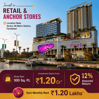 Faridabad, Shops, INR 6000000,  300 Sq. Feet,  Bhumika The Icon &ndash; Premium Commercial Investment Opportunity In Sector 27A, Faridabad