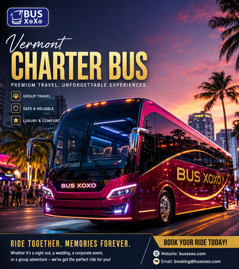 New York, Travel, Vermont Charter Bus Rentals For Comfortable Group Travel