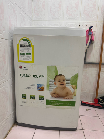 Al Tubaishi, Appliances, SAR 450,  WASHING MACHINE LG FULLY AUTOMATED TURBO DRUM SINGLE HAND USE 1 And Half Used