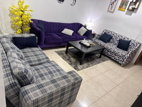 Khobar, Furniture, SAR 400,  3-Piece Sofa Set In Good Condition &ndash; SAR 400 | Khobar Shumalia