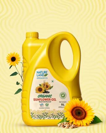 Mumbai, Farm & Garden, INR 2075,  Buy Organic Wood Cold Pressed Sunflower Oil 5Ltr