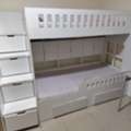 SAR 500,  Used White Bunk Bed