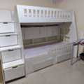 SAR 500,  Used White Bunk Bed