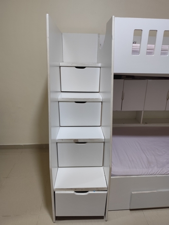 Dammam, Furniture, SAR 500,  Used White Bunk Bed