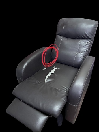 Khobar, Furniture, SAR 250,  Leather Recliner Sofa (250 Sr) NEGOTIABLE