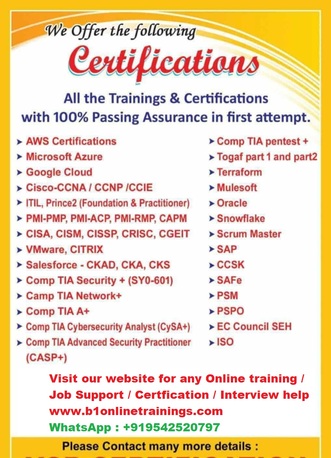 New York, Software Development, Online Trainings Tech Support/ Job Support & Certification & Interview Help Based On All I