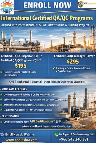 Riyadh, Training, QA/QC & ISO 9001 Lead Auditor Training Online