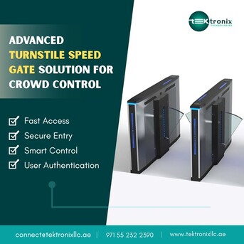 Dubai, Computer, Secure Perimeter Access In UAE With Turnstile Speed Gates