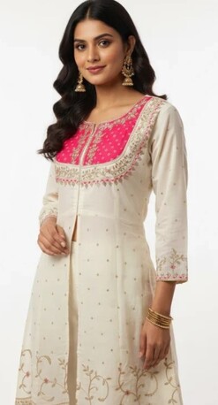 New Delhi, Clothing & Accessories, INR 1699,  Best Women Co-Ord Sets Online | Off White Embroidered Rs. 1699