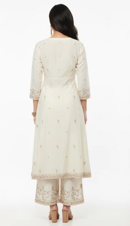 New Delhi, Clothing & Accessories, INR 1699,  Best Women Co-Ord Sets Online | Off White Embroidered Rs. 1699