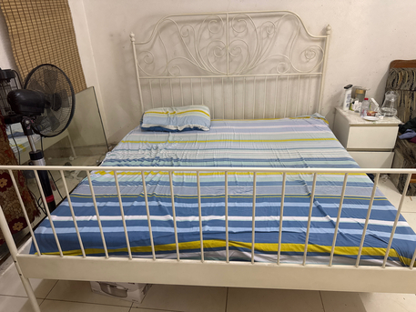 Riyadh, Furniture, SAR 475,  🛏️ IKEA Steel Frame Beds For Sale