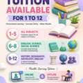 Tuition For KG - 12 Classes For All Subjects