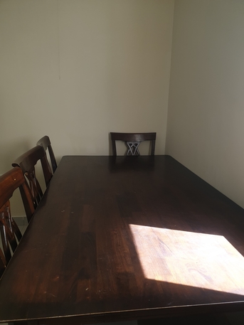 Al Malaz, Furniture, SAR 300,  Wooden Dining Table With Chairs