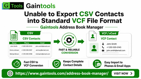 New York, Computer, Unable To Export CSV Contacts Into Standard VCF File Format
