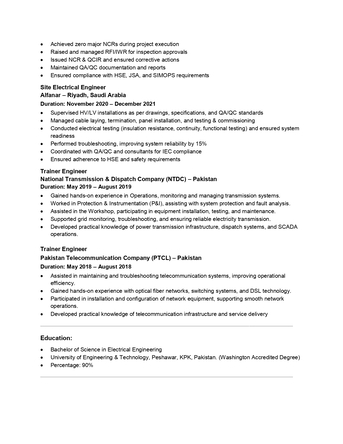Riyadh, Job Seekers, Electrical QA/QC Engineer