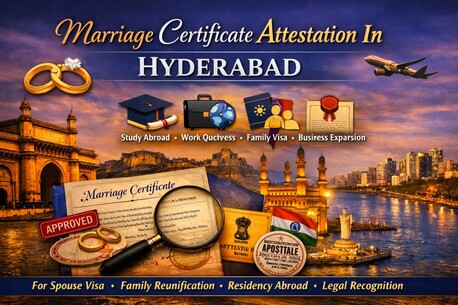 Hyderabad, Legal, Marriage Certificate Attestation In Hyderabad