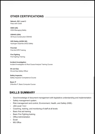 Turaif, Job Seekers, Safety Officer