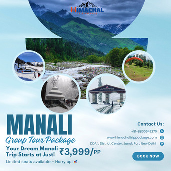 New Delhi, Travel, Manali Group Tour Package @ ₹3,999/- Per Person By Himachal Trip Package 4N/5D