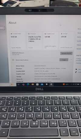 Jeddah, Computers, SAR 1100,  USED LAPTOP DELL I7 8TH RAM 8GB SSD 256