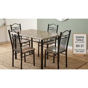 Manama, Furniture, BHD 27,  🌍🌐Dinning Table With 4 Chairs In Good Condition For Sale With Delivery