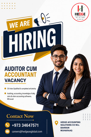 Muharraq, Jobs, AUDITOR/ACCOUNTANT VACANCY