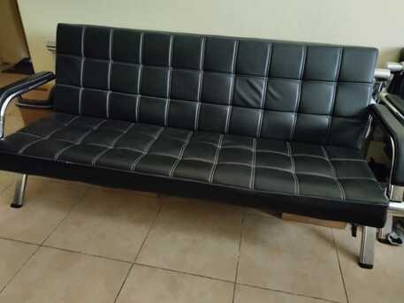 Al Malaz, Furniture, SAR 950,  Modern Black Sofa Set &ndash; 3 Seater + 2 Chairs &ndash; SAR 950