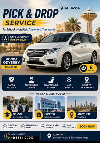 Dammam, Jobs, Pick And Drop Service Alhassa