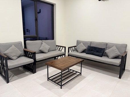 Manama, Household Items, BHD 65,  Urgent Sale - Good Condition Sofa Set - 3+2+1 Seater And TV Cabinet