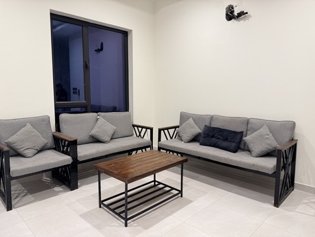 Manama, Household Items, BHD 65,  Urgent Sale - Good Condition Sofa Set - 3+2+1 Seater And TV Cabinet