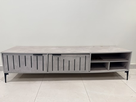 Manama, Household Items, BHD 65,  Urgent Sale - Good Condition Sofa Set - 3+2+1 Seater And TV Cabinet