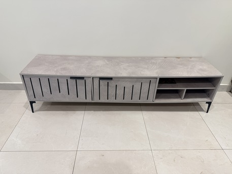 Manama, Household Items, BHD 65,  Urgent Sale - Good Condition Sofa Set - 3+2+1 Seater And TV Cabinet