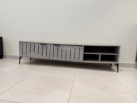 Manama, Household Items, BHD 65,  Urgent Sale - Good Condition Sofa Set - 3+2+1 Seater And TV Cabinet