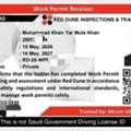 Work Permit Receiver ( WPR ) 5 Experience Looking For Job Immediately Non Aramco