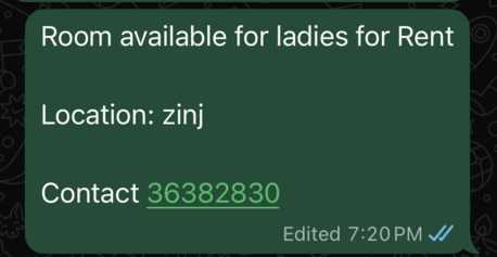Zinj, Housing Exchanges, BHD 55/month,  100 Sq. Meter,  Fully Furnished Bed Space / Room For Rent For Ladies