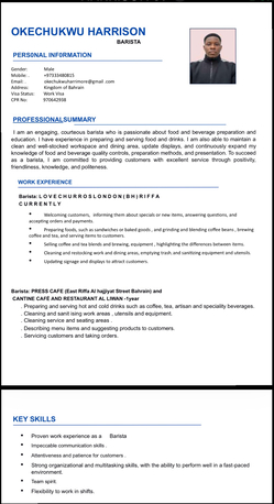 Manama, Job Seekers, Experience Barista