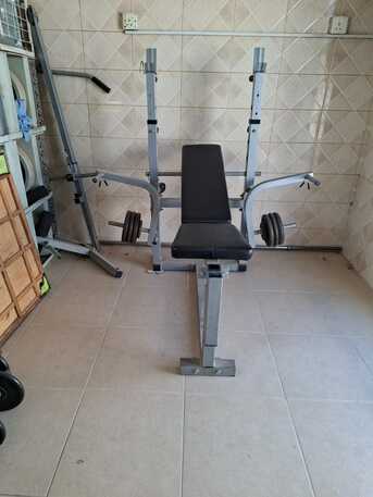 Hamala, Heavy Equipment, BHD 35,  Gym Items Cycle + Bench Press With 20 KG Weight
