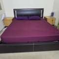 BHD 65,  King Size Strong Bed With Storege Space And Mattress With Side Tables