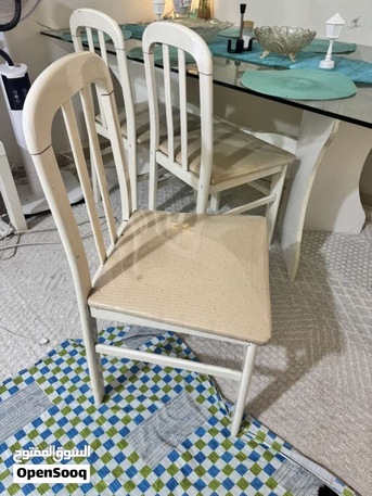 Bani Malik, Furniture, SAR 500,  Glass Top Dinning Table With Eight Chairs